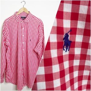 Polo by Ralph Lauren Red and White Gingham Shirt